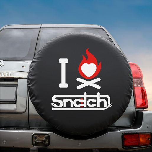 Snatch Spare Wheel Cover I LOVE SNATCH Extra Large - SACC24WCLV-XL