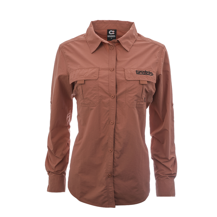 Women's Long Sleeve Action Shirt Dusty Terracotta - SF4101DT