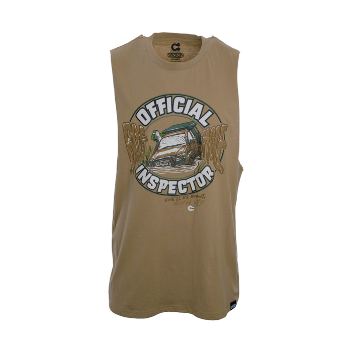 Bog Hole Inspector Muscle Tee Sand - SM1106SD