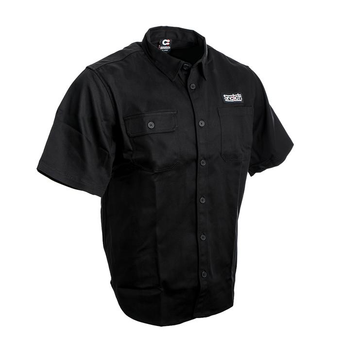 Snatch Short Sleeve Work Shirt Black - SM4002BK