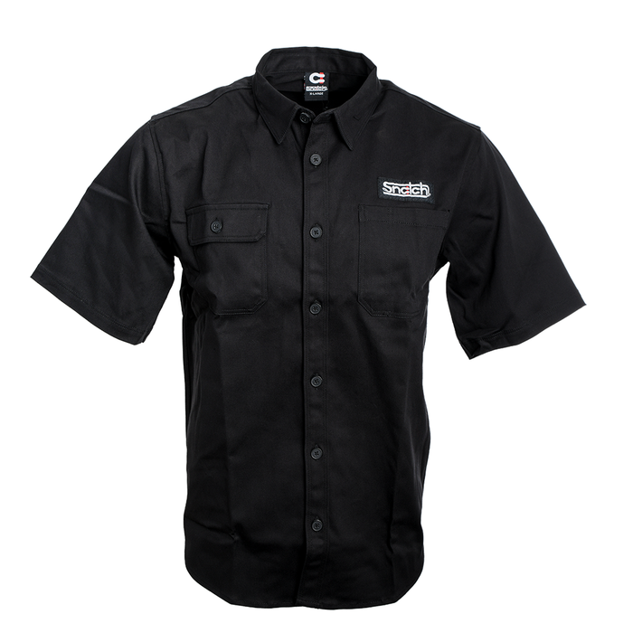 Snatch Short Sleeve Work Shirt Black - SM4002BK