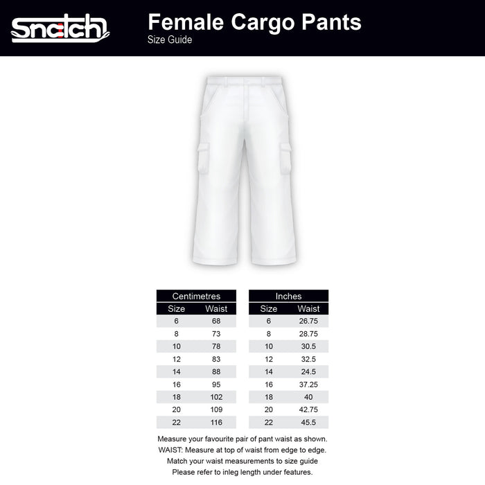 Women's Cargo Pant Black - SF6201BK