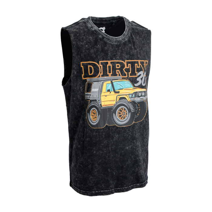 Kid's Dirty 30 Muscle Tee Black - SY1102BK