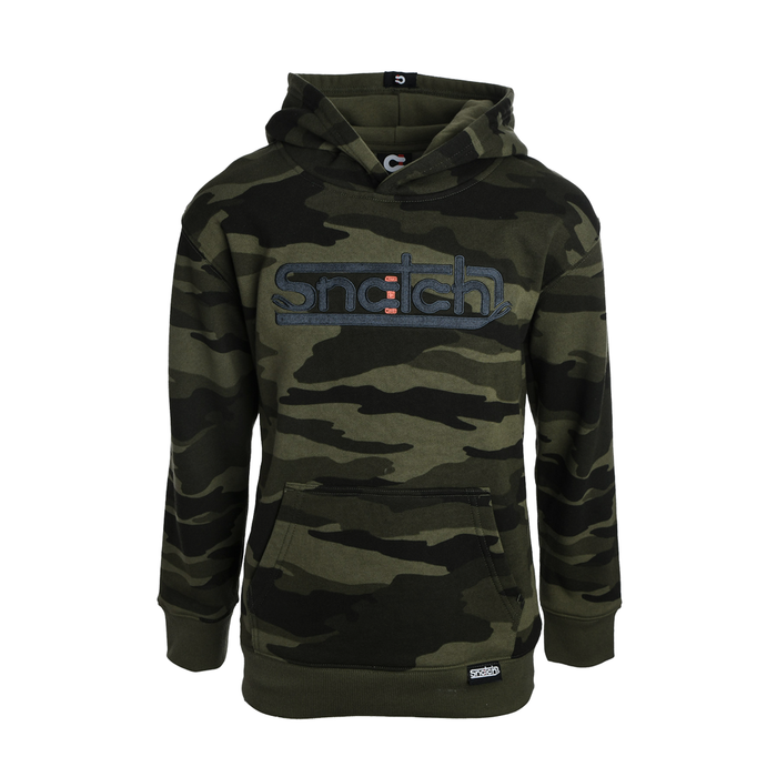 Kid's Kakadu Camo Hoodie Olive - SY2302CO