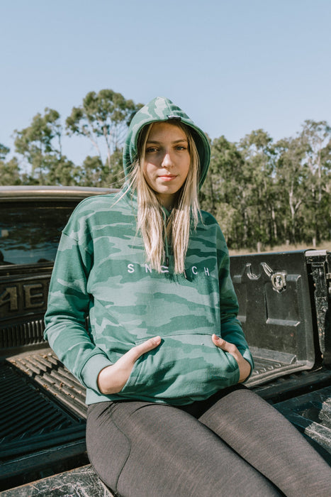 Women's Base Camo Hoodie Olive - SF2302CO