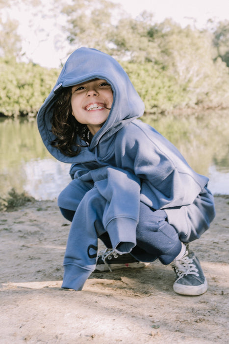 Kid's 2-Tone Hoodie Light Blue - SY2301LB