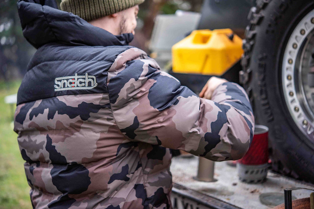 Puffer Jacket Wide Camo Army